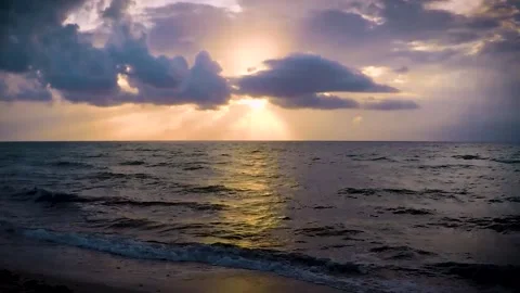 Ocean Waves Sunrise Stock Footage 155551983