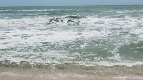 Ocean Waves at Sunrise Stock Footage 236777412