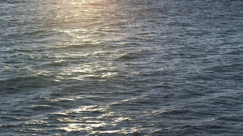 Ocean Waves at Sunset Stock Footage 32117577