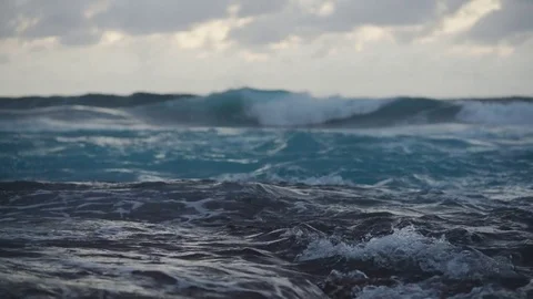 Ocean Waves Sunset Stock Footage 75265393