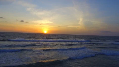 Ocean Waves at Sunset Stock Footage 85946675