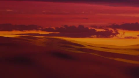 Ocean waves at sunset with vibrant sky. 3D renderdfwww Stock Footage 288981756