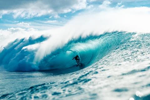 Ocean waves for surfing Stock Photos
