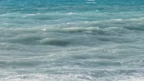 Ocean Waves. Swimming with Ocean Waves Collides. Stock Footage 220663927