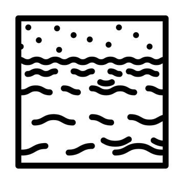 Ocean waves tidal power line icon vector illustration Stock Illustration