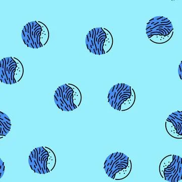 Ocean waves tidal power vector seamless pattern イラスト素材