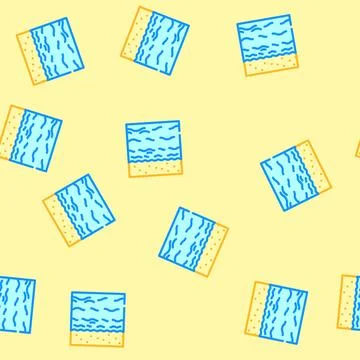 Ocean waves tidal power vector seamless pattern イラスト素材