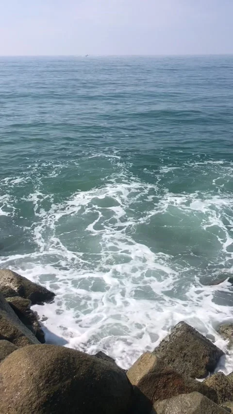 Ocean waves, tides, ocean view Vidéo 140692962