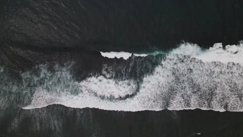 Ocean waves from the top Stock Footage 235317737