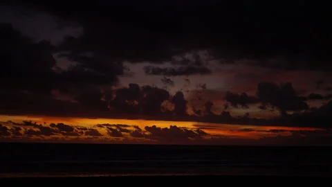 Ocean waves at tropical sunset sky on Bali island Stock Footage 314683108