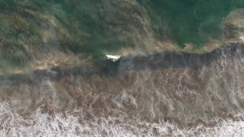 Ocean waves view from above Stock Footage 120581340