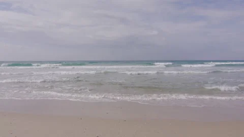 Ocean waves view from the beach Stock Footage 229695743
