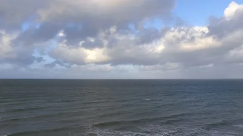 Ocean waves - view from the steep coast - natural water background Stock Footage 143849407
