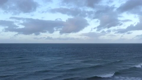 Ocean waves - view from the steep coast - natural water background Stock Footage 143861188