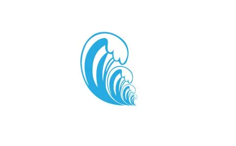 Ocean waves, wave Stock Illustration