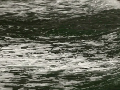 Ocean waves white caps at large Video stock 38918961