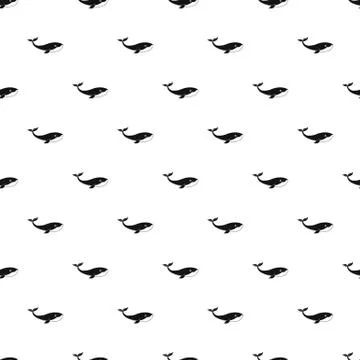 Ocean whale pattern seamless vector Stockillustratie