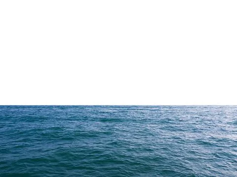 Ocean on white Background Texture Surface Blue Sea Nature Summer Stock Photos