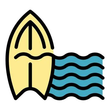 Ocean wind surfing icon vector flat Stock Illustration