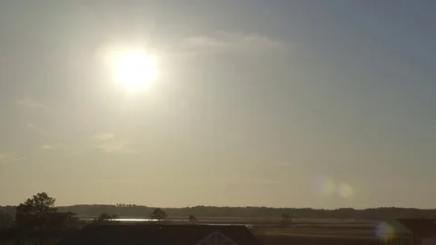 Oceanfront Beach Homes During Sunset Video stock 74376049