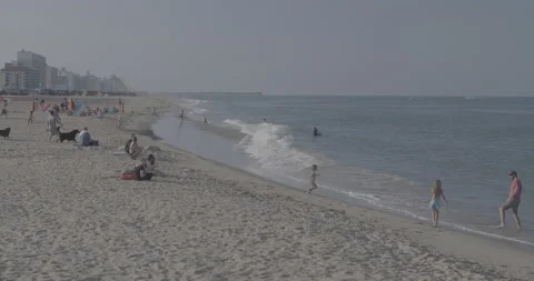 Oceanfront Fun Stock Footage 168110201