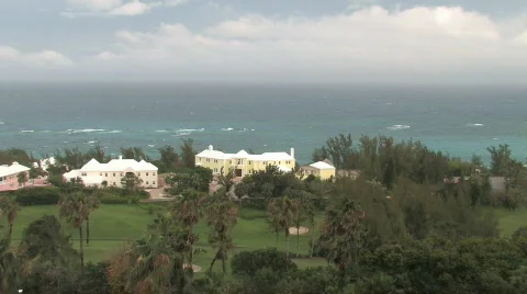 Oceanfront Mansion in the Caribbean - Bermuda 스톡 동영상 462075