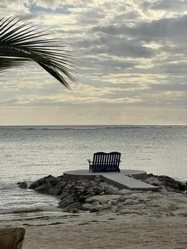 Oceanfront Romantic Chairs Foto stock