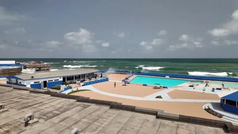 Oceanfront Swimming Pool Complex – Ain Diab, Casablanca, Morocco June 13,2025 Stock Footage 311800834