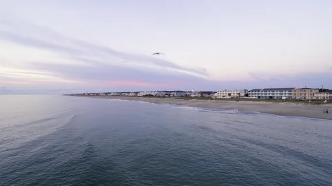 Oceanfront taken from pier Stock Footage 99163763
