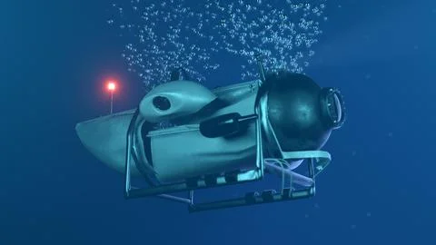 OceanGate Titan Sub Imploding Stock Illustration