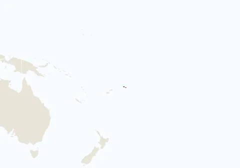 Oceania with highlighted Samoa map. Stock Illustration