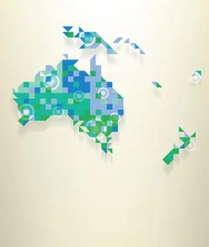 Oceania map 스톡 일러스트