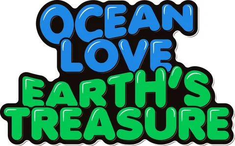 Oceanic Affection Lettering Vector Design Stock-Illustration