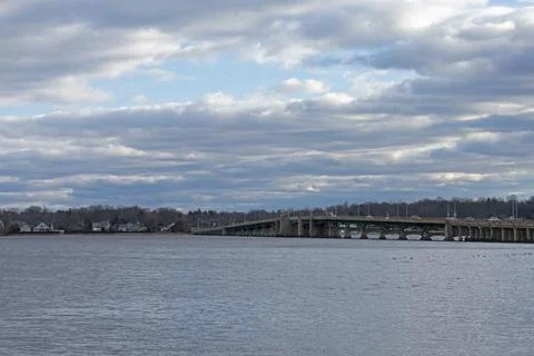 Oceanic Bridge over Navesink River -01 Stock-Fotos