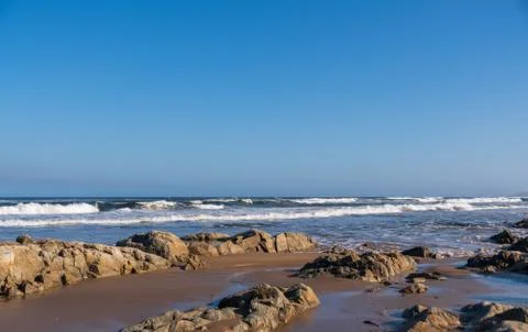 Oceanic coast in eastern Uruguay Stock Photos