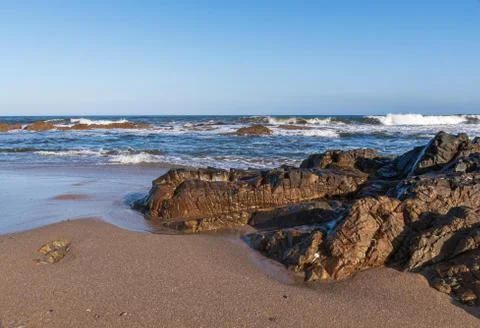 Oceanic coast in eastern Uruguay Stock Photos