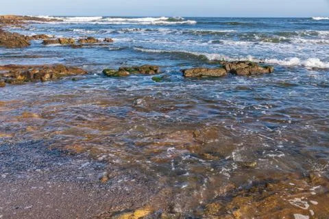 Oceanic coast in eastern Uruguay Stock Photos