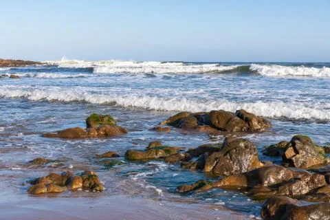 Oceanic coast in eastern Uruguay Stock Photos