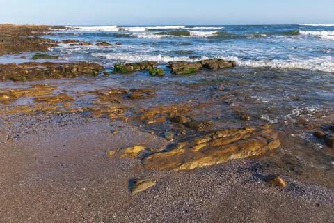 Oceanic coast in eastern Uruguay Stock Photos