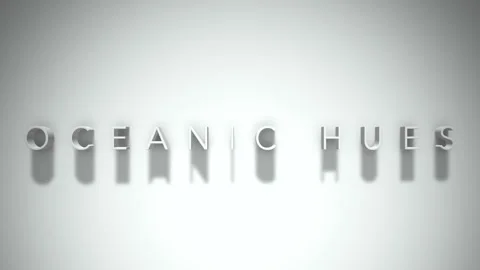 Oceanic hues 3D title animation white text on a white background Stock Footage 298894434
