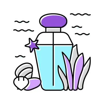 Oceanic notes perfume color icon vector illustration Stock Illustration