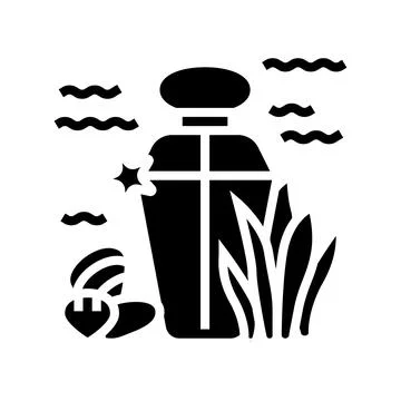 Oceanic notes perfume glyph icon vector illustration Illustrazione stock