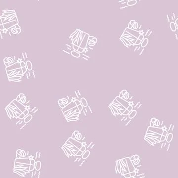 Oceanic notes perfume line seamless pattern Stock Illustration