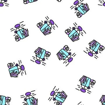 Oceanic notes perfume vector seamless pattern Illustrazione stock