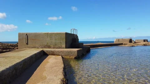 Oceanic pool with Crystal clear water Stock Footage 134405439