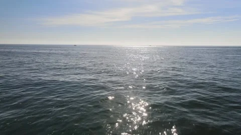 Oceanic Splendor: Mesmerizing Zoom-Out Drone Shot Stock Footage 146490785
