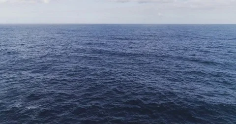 Oceanic water with small waves drone shot Stock Footage 83869104