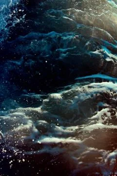 Oceanic waves during storm. Stock Photos