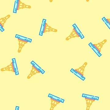 Oceanographic buoy world ocean vector seamless pattern Illustrazione stock