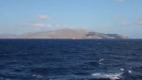 Oceans by  the Greek islands Stock Footage 70394331